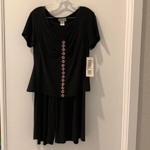Robbie Bee Black Two-Piece Set